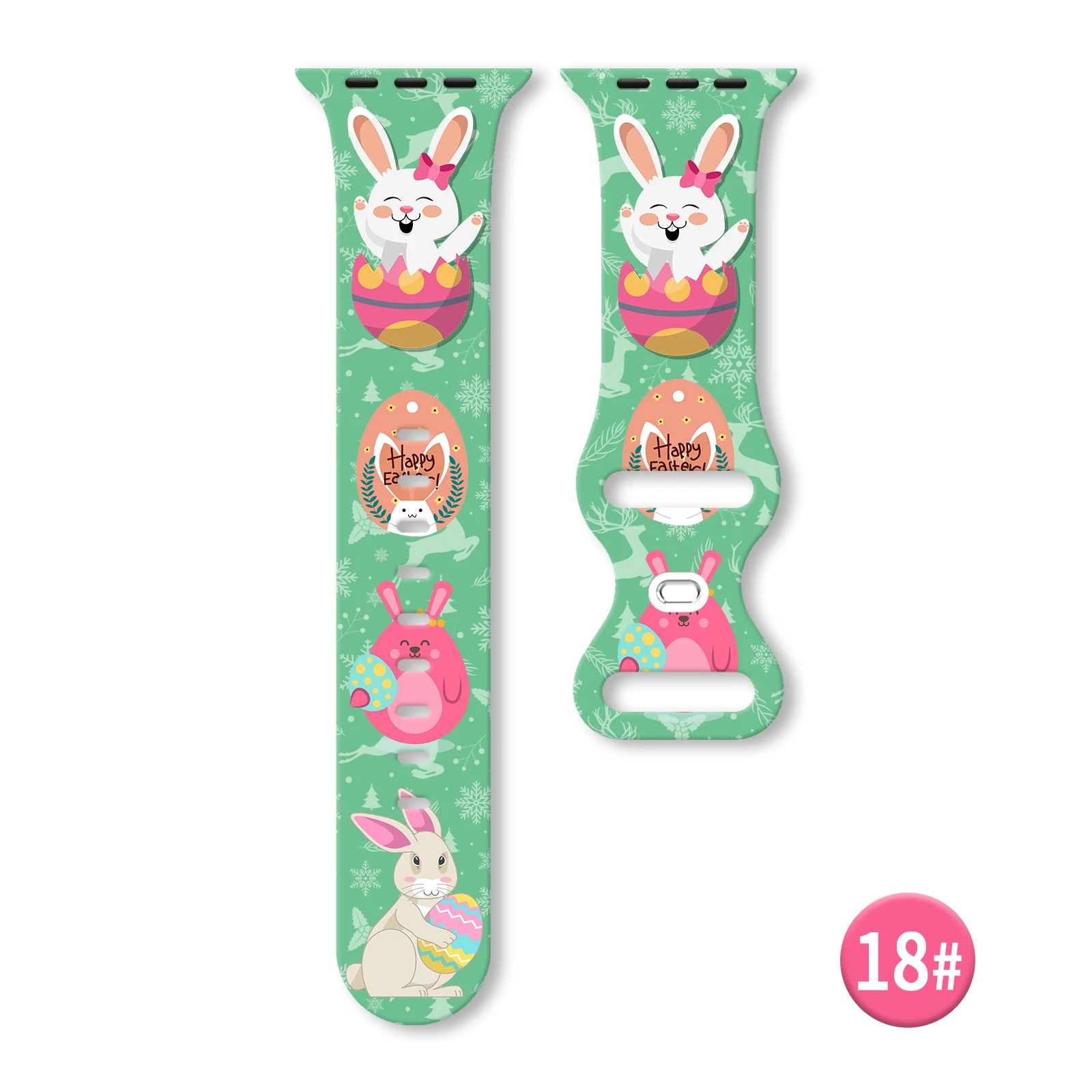 Z nadrukiem pasek wielkanocny do Apple Watch 49mm 45mm 44mm 42mm pasek silikonowy wymienna bransoletka do iWatch 9 8 7 SE 6