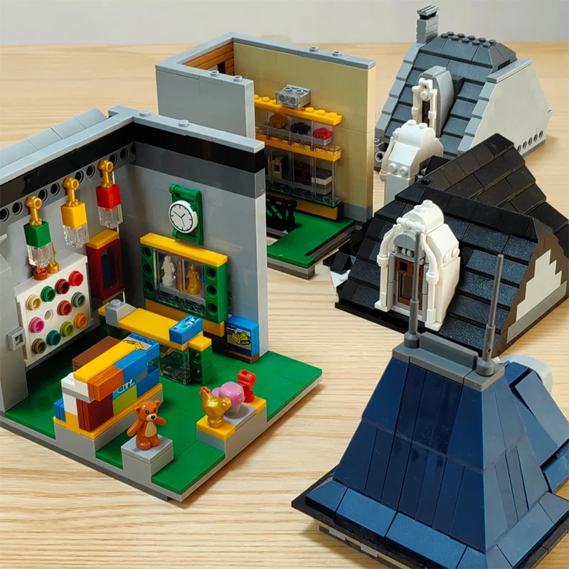 89112 Creativo Street View Negozio di giocattoli Quadrato Blocchi di architettura Modello Moc Assemblare Giocattolo di mattoni Regalo per i bambini