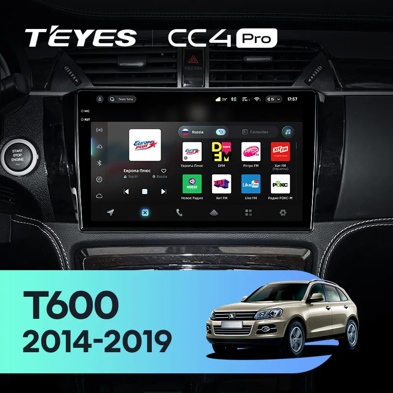 TEYES CC4 PRO For Zotye T600 2014 - 2019 CarPlay Radio Multimedia Stereo Car play Auto 2DIN Autoradio