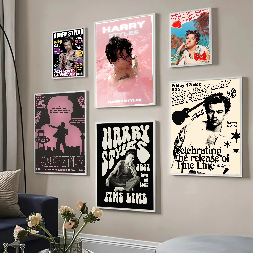 Singer H-Harrys S-Styles Movie Sticky poster Vintage Room Home Bar Cafe Decor Room Wall Decor