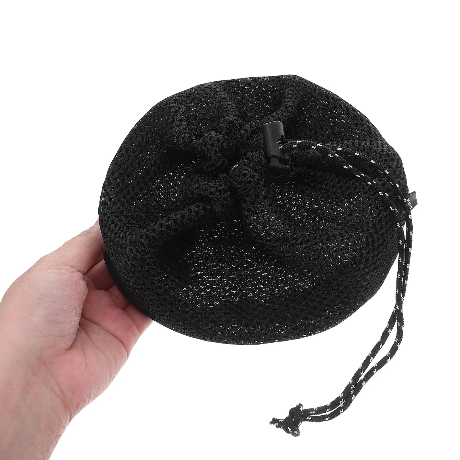 

4Pcs Outdoor Camping Mesh Bag Round Bottom Storage Pouch Drawstring Organizer Foldable Hiking Travel Gear Sack