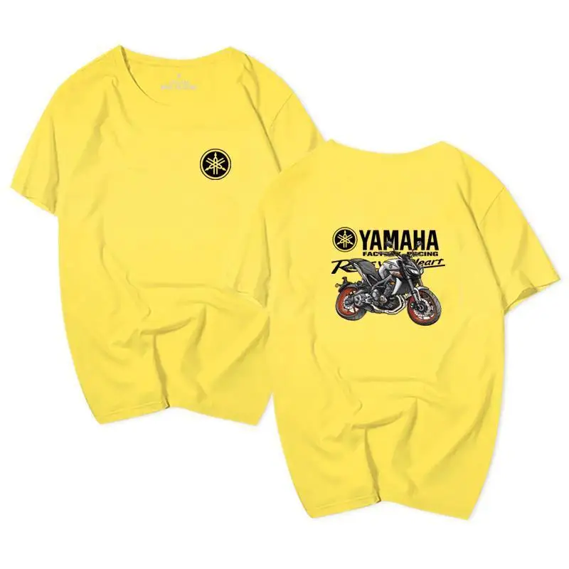 

Yamaha Motorcycle Riding Clothes, Men's and Women's Creative Personality, Pure Cotton Half Sleeved Short Sleeved Summer T-shirt