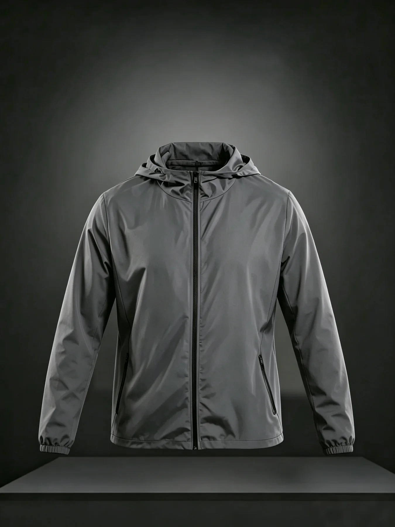 Men'S Hooded Windbreaker Jacket,Lightweight Waterproof Zipper Coat,Outdoor Casual Windproof Sports Outerwear For Spring Autumn
