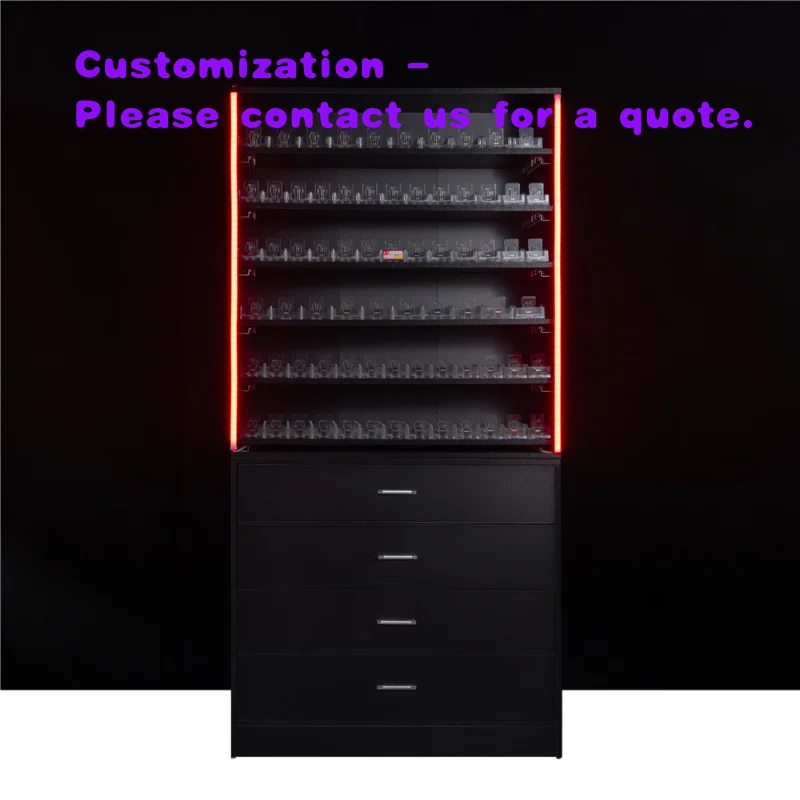 

custom.Light Duty Single-Sided Hookah Snuff Smoke Pipe Chewing Display Stand Cabinet with Wall Mount Smoke