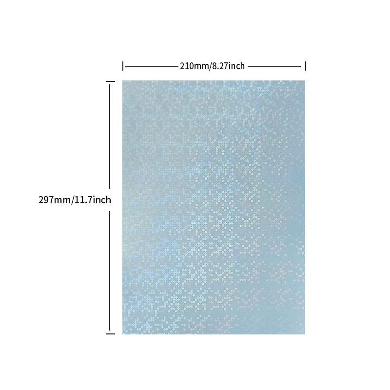 A4 Holographic Vinyl Sticker Paper Transparent Big Dots PET Adhesive Paper For Inkjet Printer Waterproof Anti-tear DIY