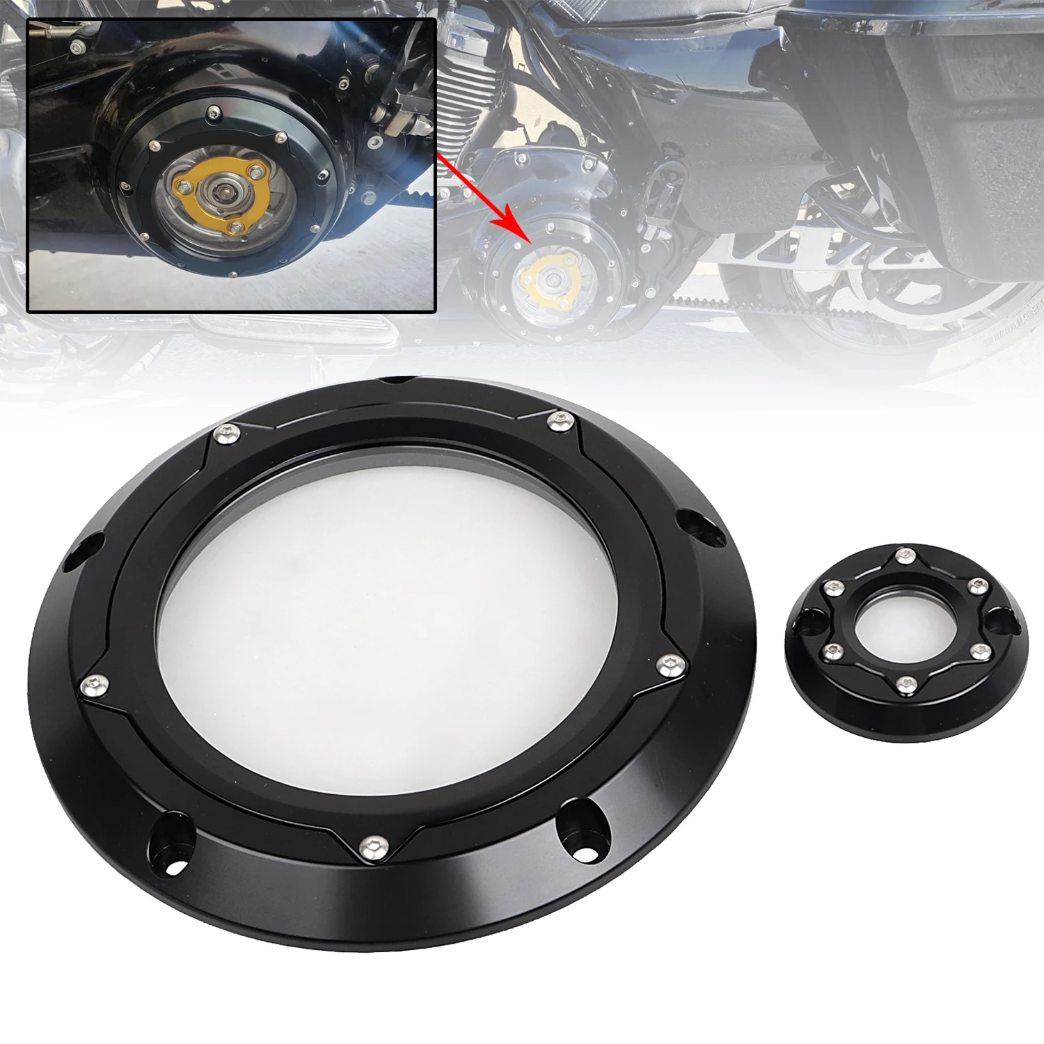 

Motorcycle 2016 - 2023 Derby Timing Timer Point Cover For Harley Touring Electra Street Road Glide King FLH/T Black CNC Aluminum