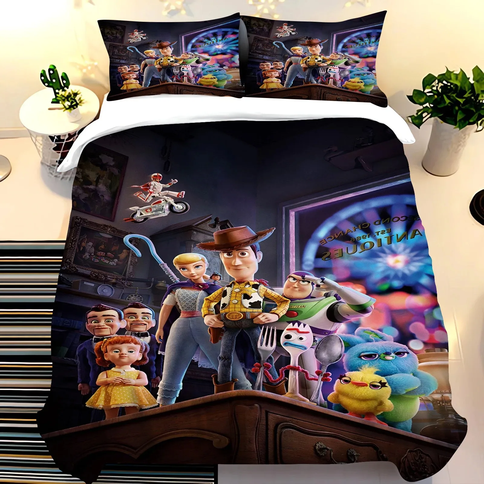 Disney Cartoon Toy Story Bedding Sets for Children,Bed Linen Boys Girls Buzz Lightyear Duvet Cover Pillowcases