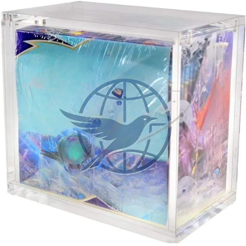 Modern Acrylic Magnetic UV Protective for Pokemon Booster Case with Magnetic Lids English Booster Box Protector