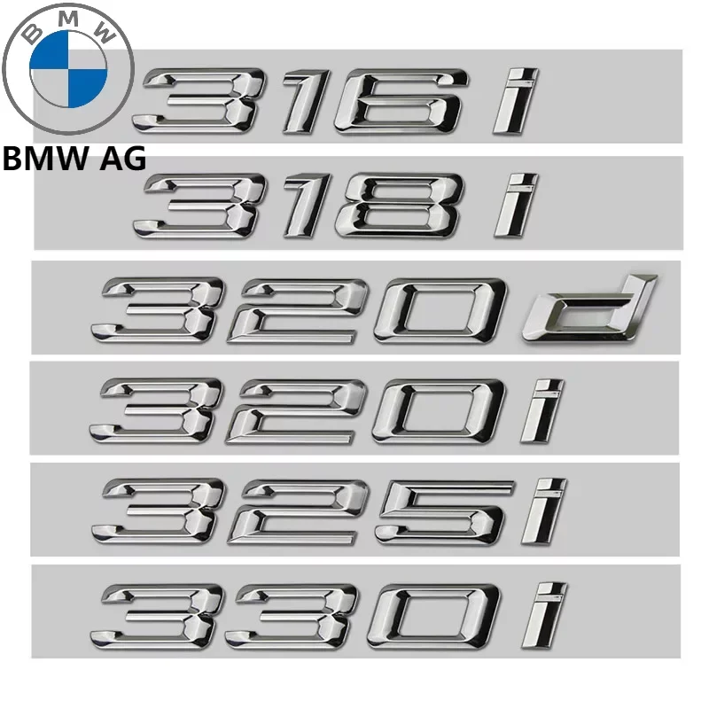 

3D Letters For Car BMW 316i 318i 318d 320i 320d 325i 330i 330d E46 E36 E90 E91 F30 Trunk Emblem Badge Logo Stickers Accessories