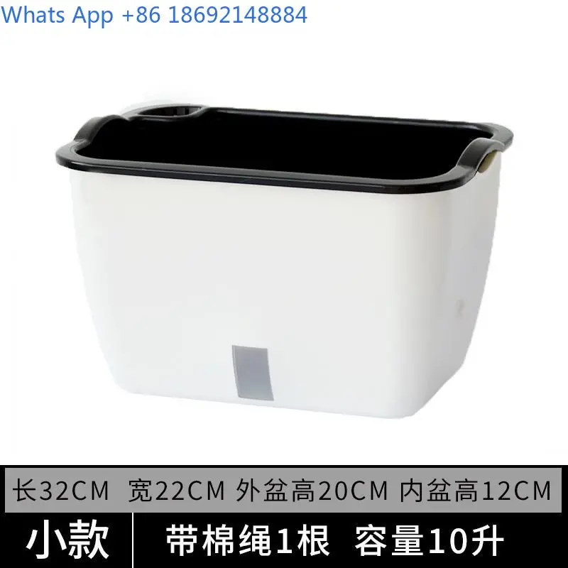 أصيص زهور نبات الفجل الأخضر بوعاء زراعة الخضروات البلاستيكية وعاء شرفة صندوق مستطيل لزراعة الخضروات