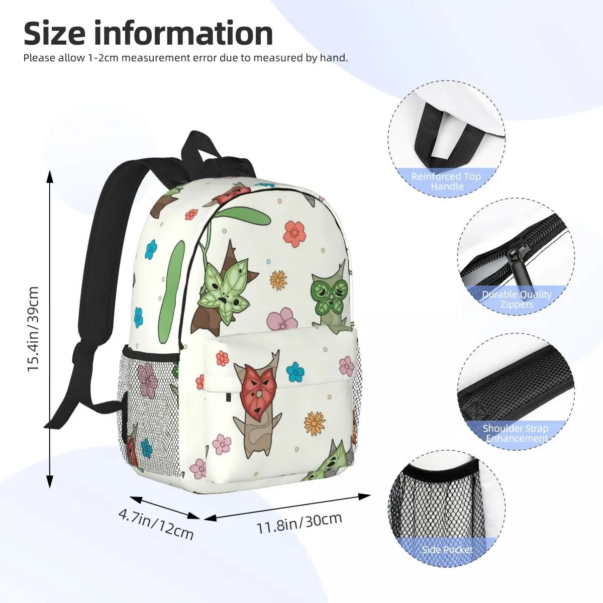 Korok Pattern Backpacks Teenager Bookbag Cartoon Students School Bags Laptop Rucksack Shoulder Bag Large Capacity