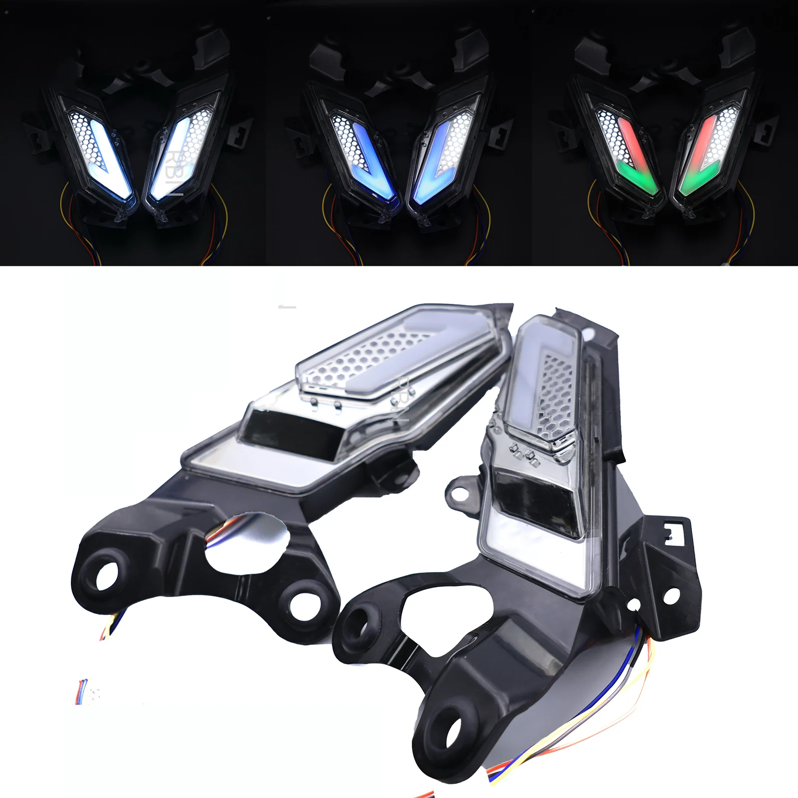 For Yamaha XMAX300 2023 2024 Motorcycle Turn Signals Assembly Daytime Running Lights APP Control Color Change Adjustable Modifie