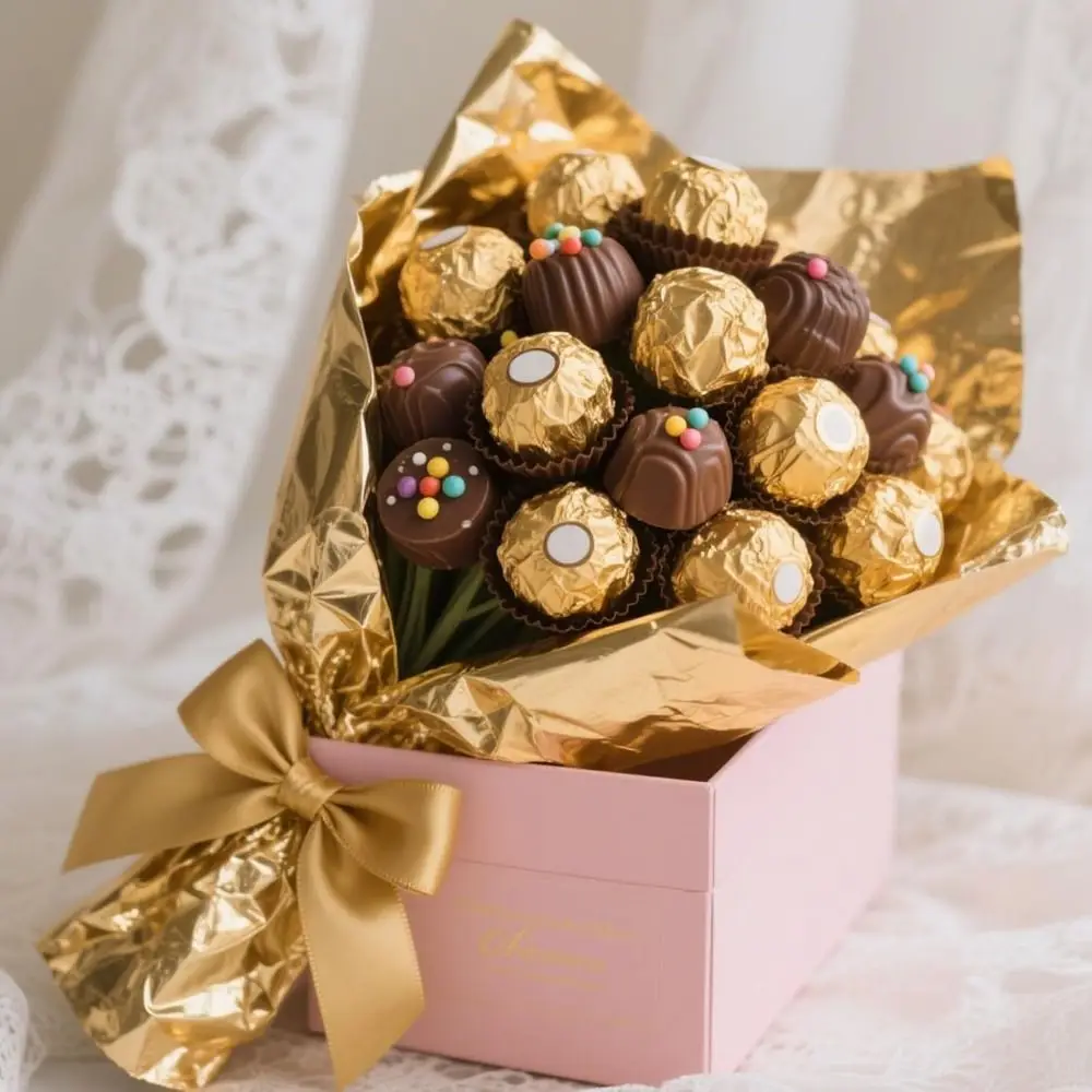 New Gold Foil Candy Wrappers Square Candy Wrapping Paper Aluminum Foil Paper DIY Decorations