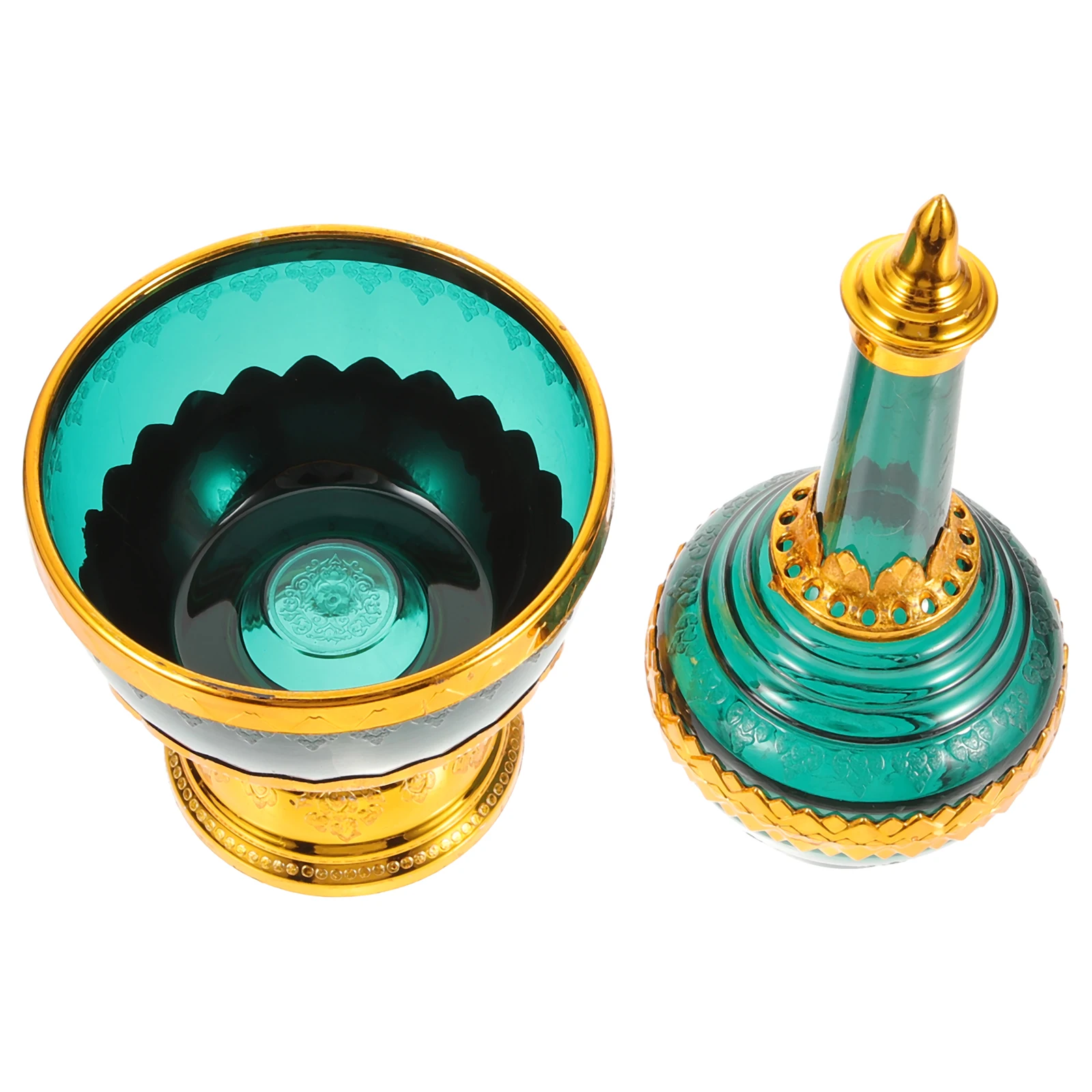 

1 set 1 Set Holy Water Offering Dipping Bottle Desktop Decorative Plastic Multi-Function Worship Supply Temple Home Use