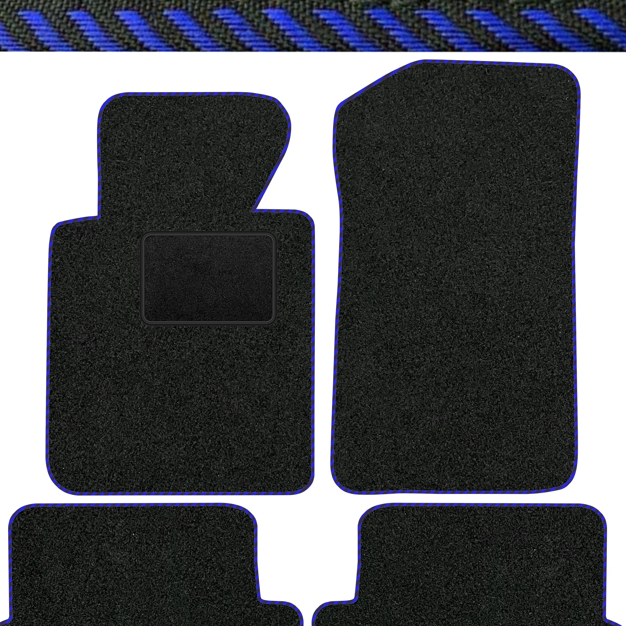 BMW 3 Serie E46 Cabriolet 2000-2007 velours vloermattenset Blauw