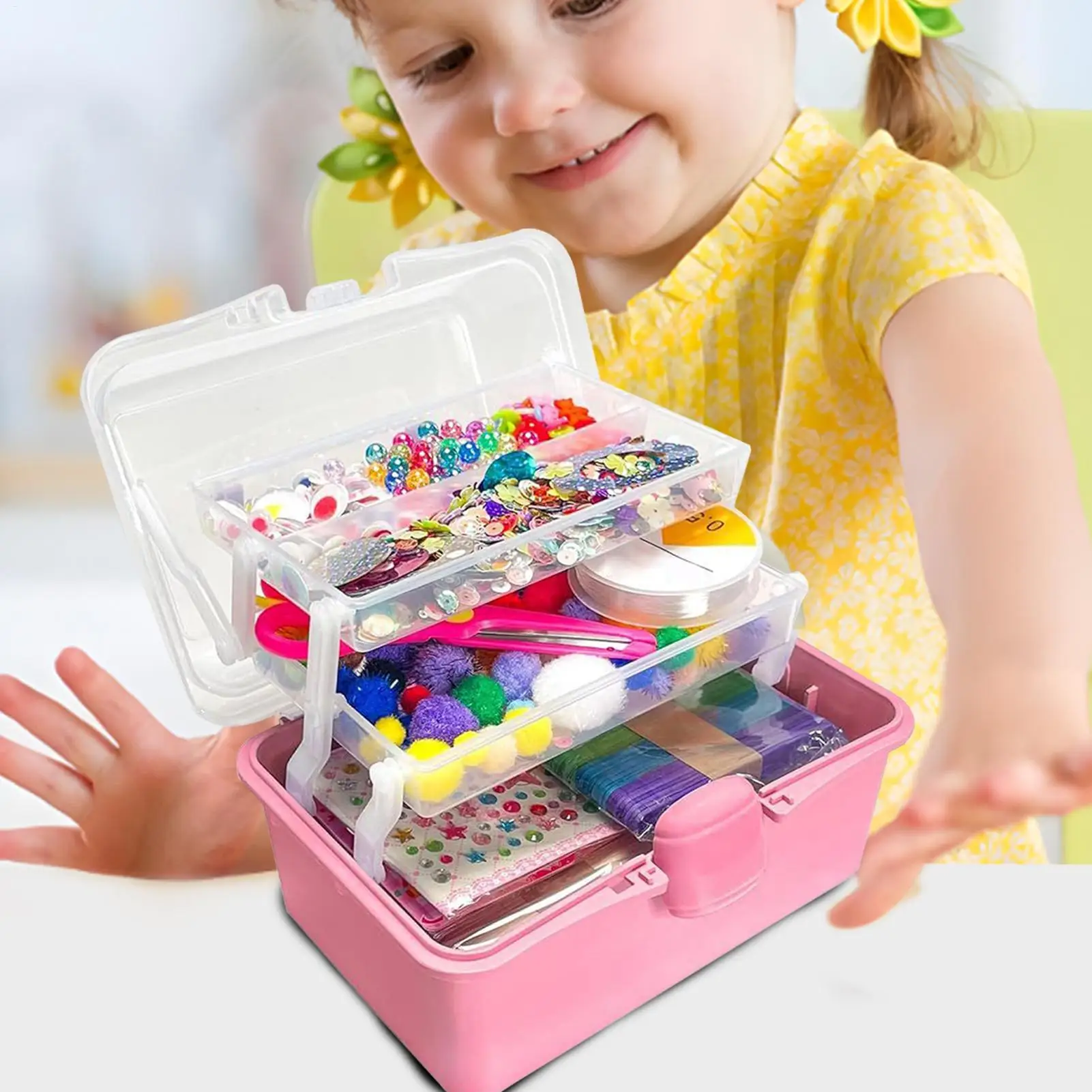 어린이를위한 공예 공예 학교 용품 재료 세트 장난감 손과 눈의 조정 생일 크리스마스를위한 공예 활동