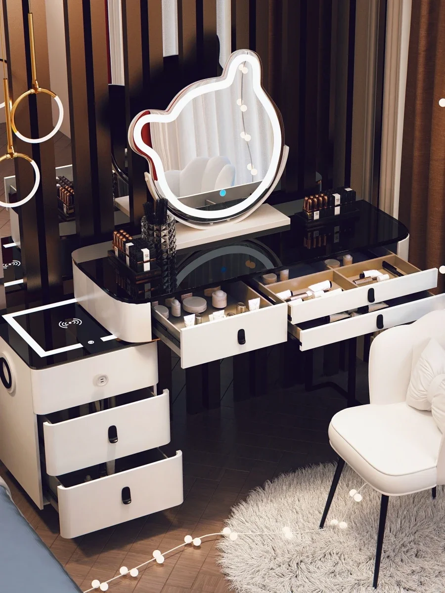 Dresser Master Bedroom Modern Simple and Light Luxury Smart Makeup Table Small Apartment dressing table bedroom