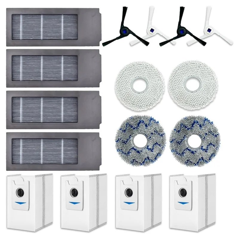 YCOC-1Set Replacement Parts Accessories For ECOVACS DEEBOT X2 Omni Robot Vacuum Cleaner (Side Brushes, Filters,Dust Bags,Mop Pad