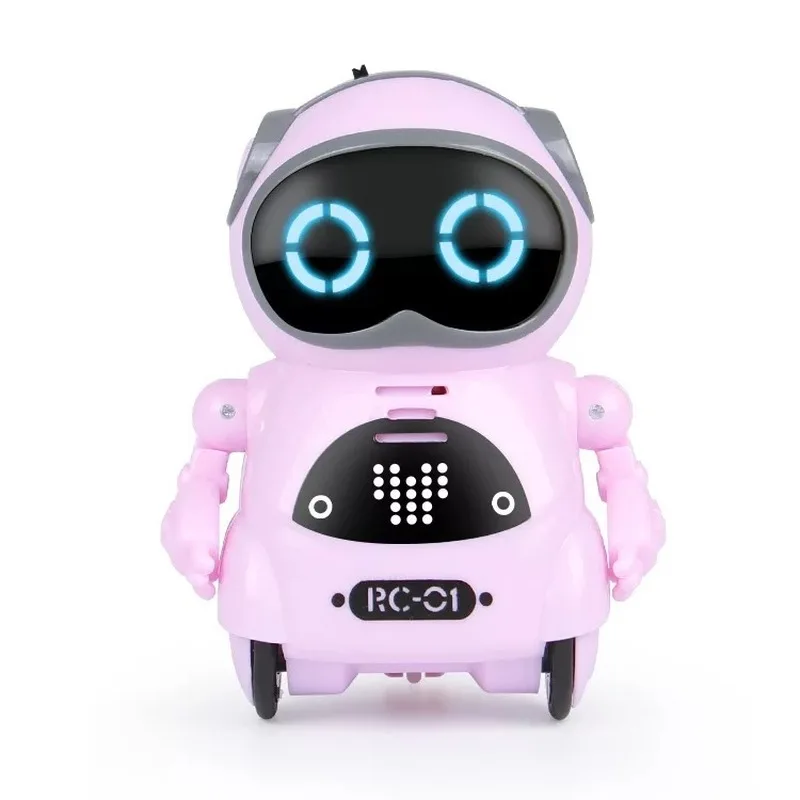 Mini robot tascabile multifunzionale vocale per bambini intelligente piccolo tesoro giocattolo versione inglese conversazione canto danza