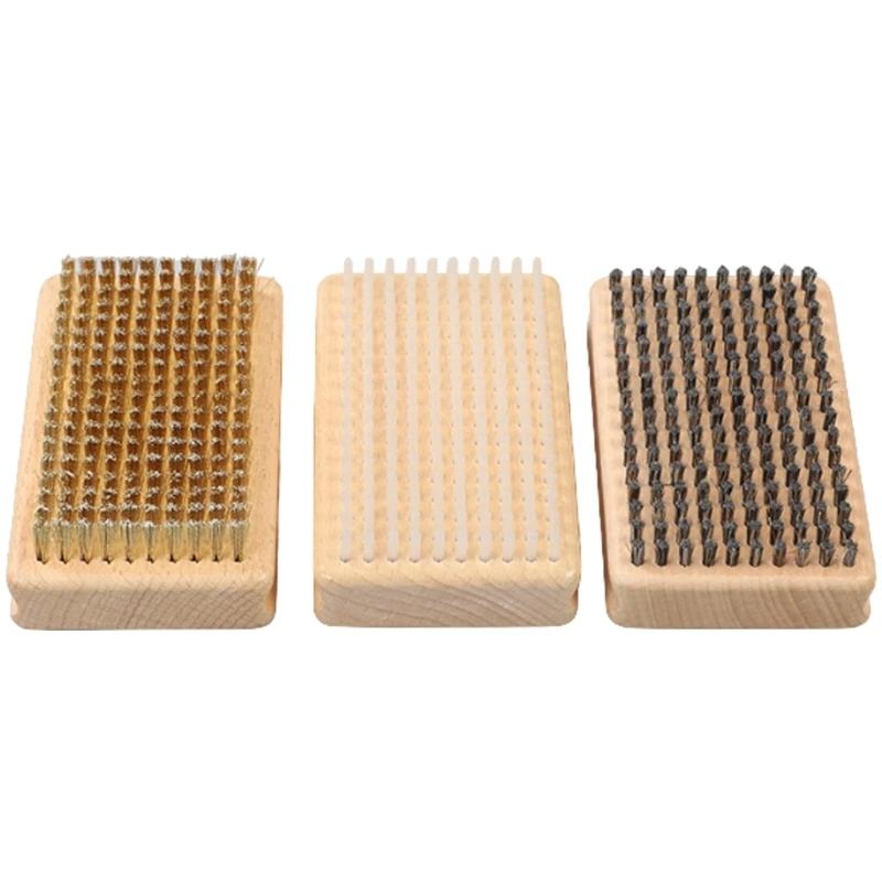 Szczotka do nart Narzędzie do snowboardu Drewniana rączka Pędzel do woskowania nart Szczotka do woskowania snowboardów 448D