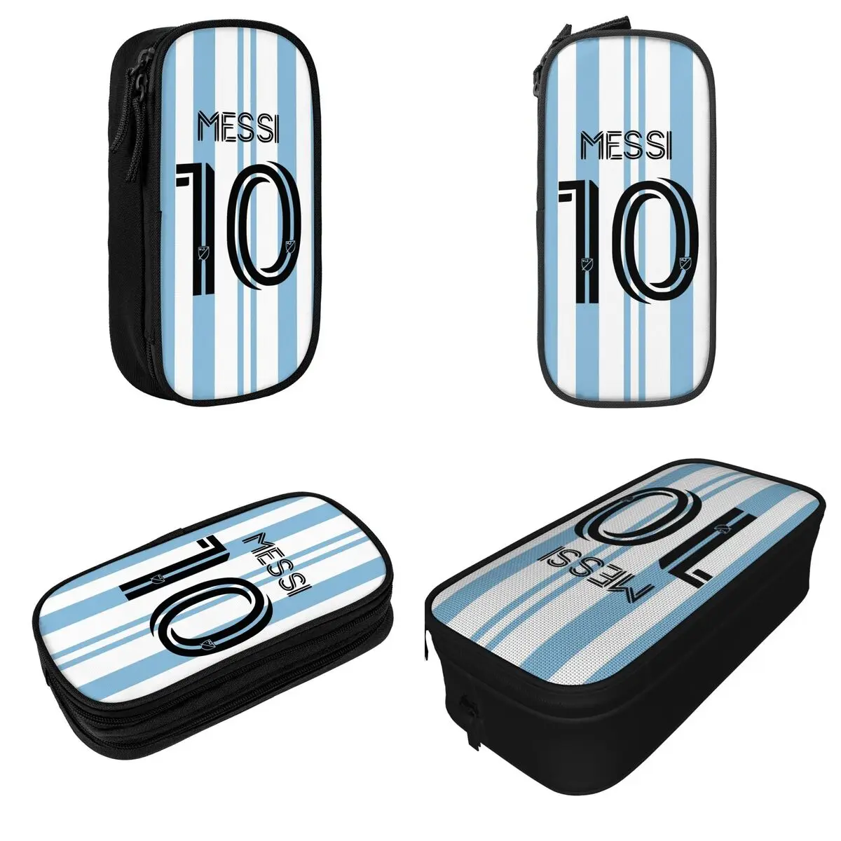 Messied Number 10 Pencil Case Cute Football Pen Holder Pencil Bags for Student Large Storage Students Cosmetic Pencilcases