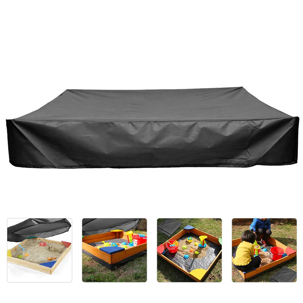 Black 120x120CM Children Sandbox Cover Waterproof Dustproof Outdoor Pool Protector Thick Wear Resistant Toy