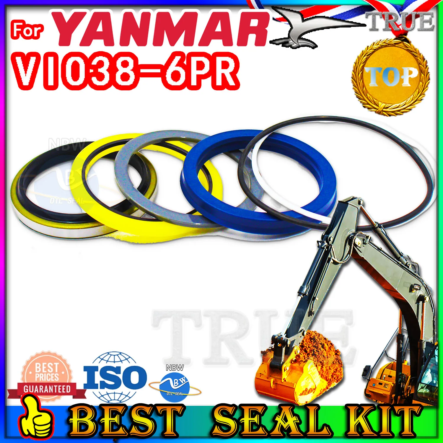 For Yanmar VIO38-6PR Oil Seal Repair Kit Boom Arm Bucket Excavator Hydraulic Cylinder VIO38 6PR Main Factory Direct Sales Wheel