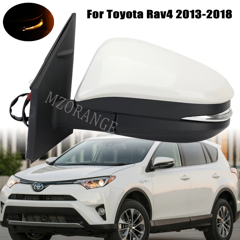 

Car Rearview Side Mirror Assy For TOYOTA RAV4 2013 2014 2015 2016 2017 2018 Outer Mirror cover turn signal 5/9PINS accessories