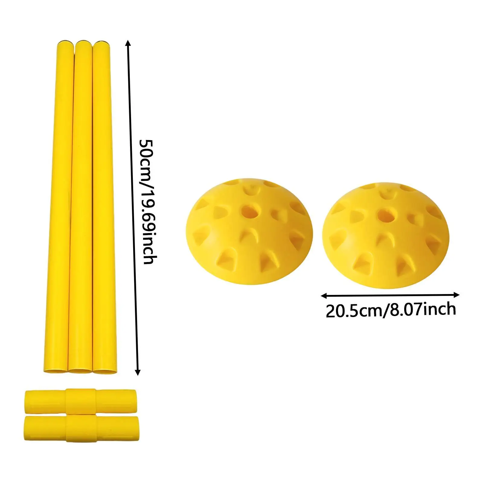 Yellow High Jump Obstacle Rack Speed Hurdle Lightweight Portable for Soccer Football Basketball Rugby Practice