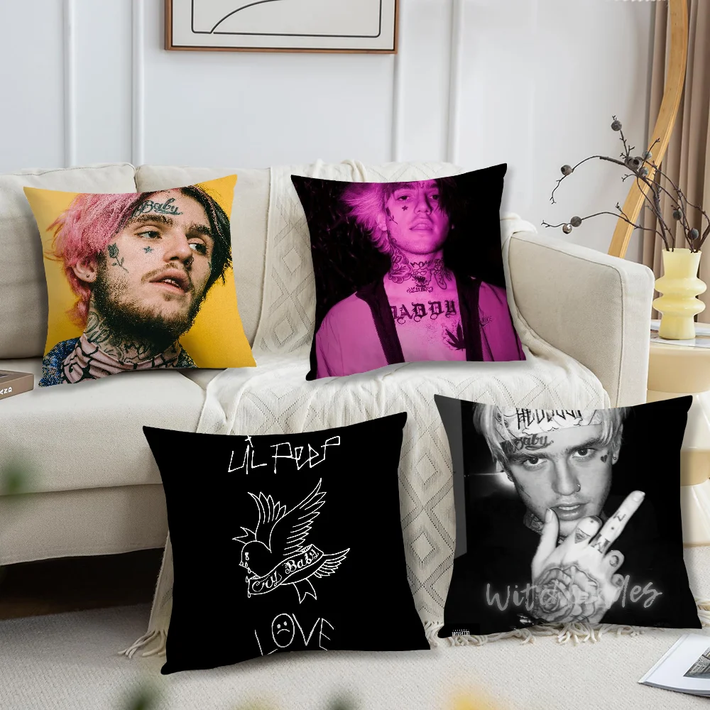 Rapper Crybaby cushion cover For Pillow P-PeepS Case Sofa Bedroom Living Room L-LilS Office Bedside Table Backrest Printing Squa