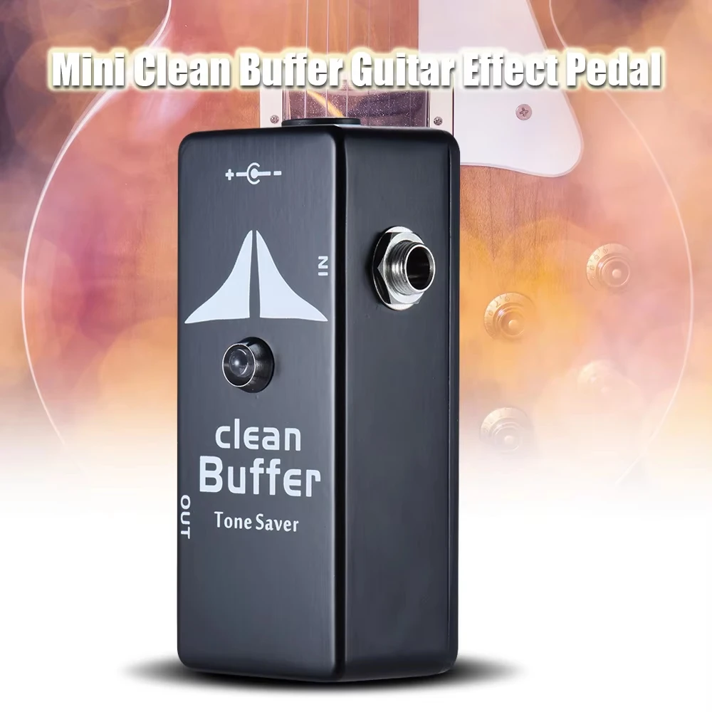 Moskyaudio Little Black Buffer Clean Buffer Guitar Effects Pedal Signal Integrity Maintaining Mix Control Use 9V Adapter