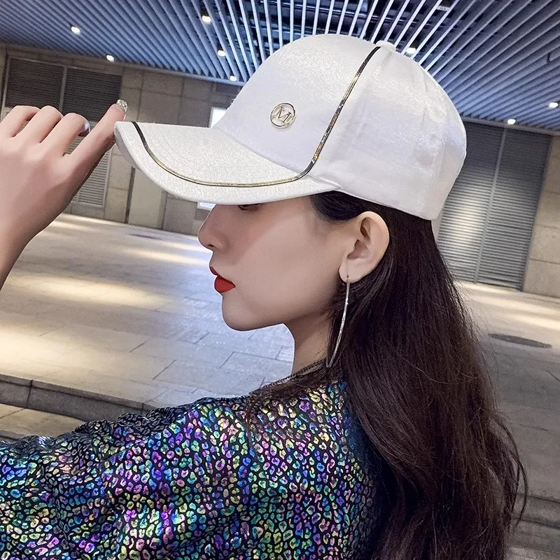 Frauen Koreanischen Stil Mode Satin Baseball Kappe Frühling Im Freien Sonnenhut Casual Streetwear Einstellbar Papa Hut Trendy