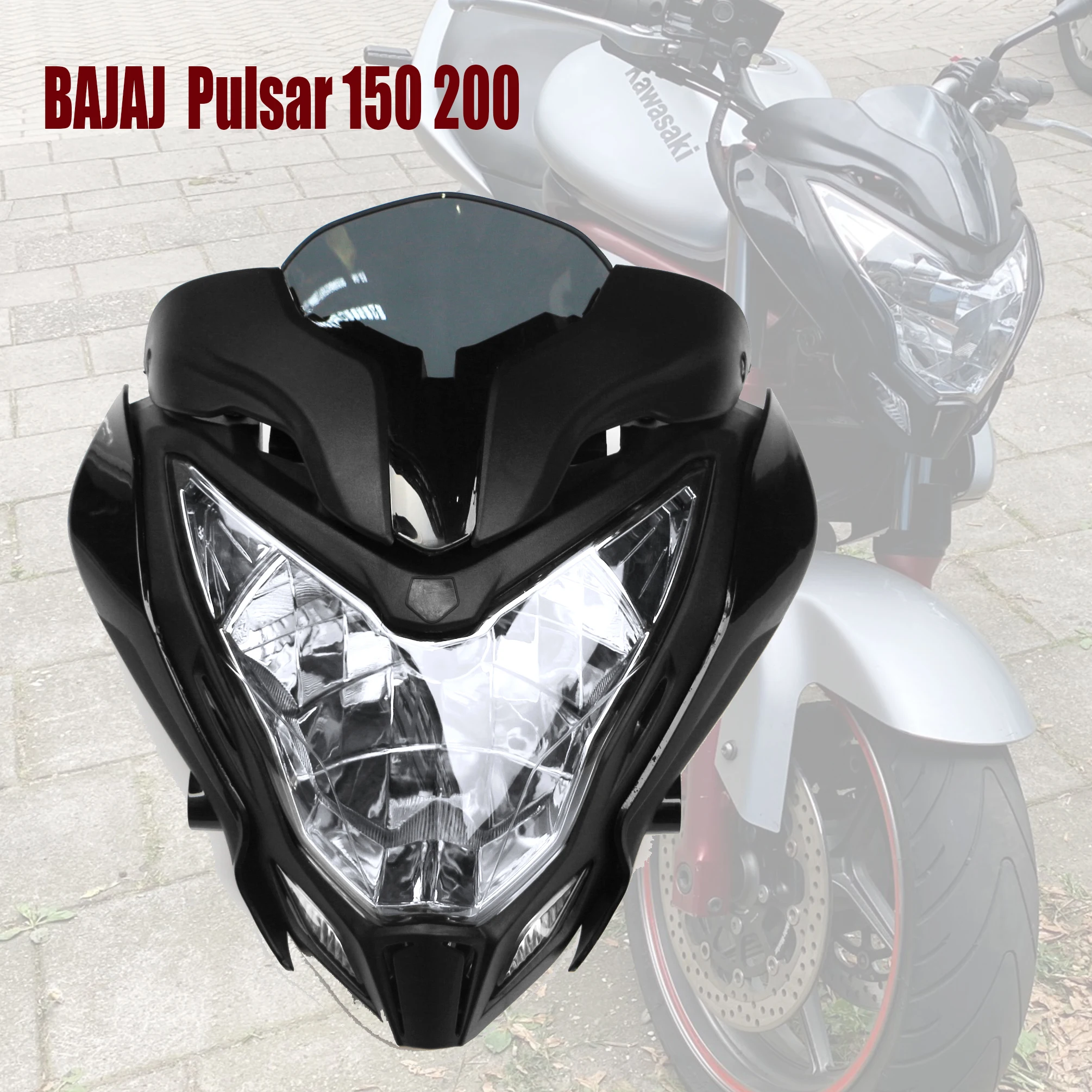 

Светодиодный головной светильник для мотоцикла, подходящий для BAJAJ Pulsar 150 200 PULSAR 150 PULSAR 200, фара в сборе, указатель поворота, крыло