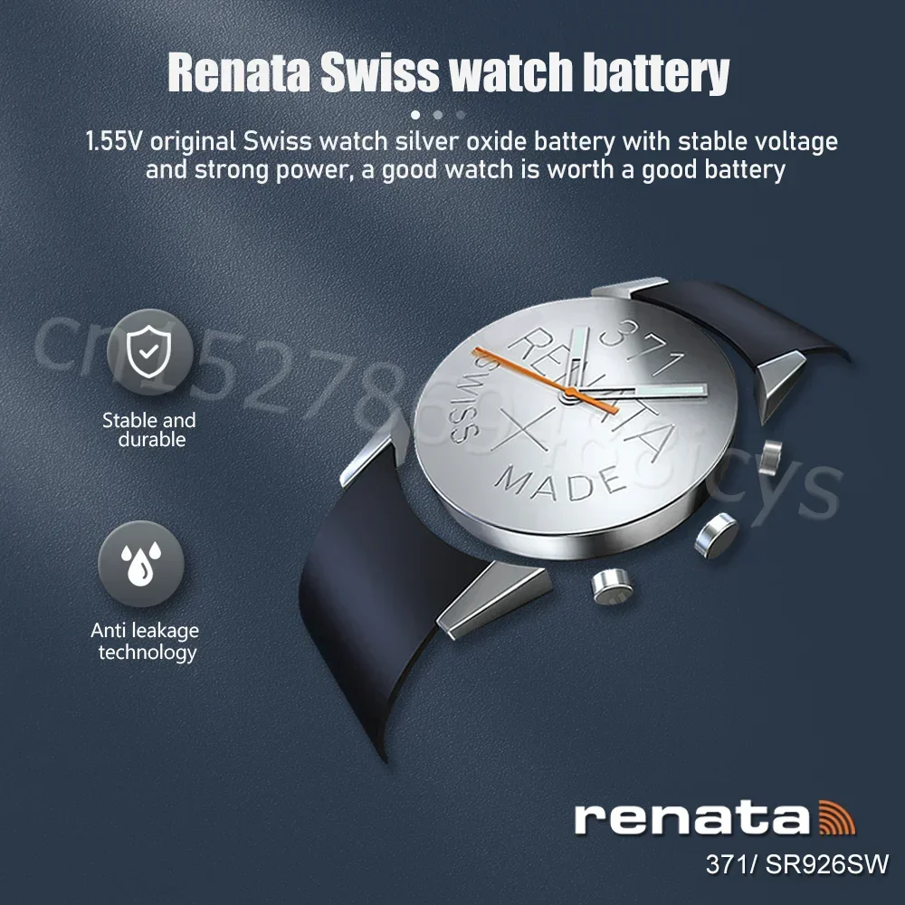 1-10PCS New Renata 371 SR920SW AG6 LR920 LR69 920 1.55V Silver Oxide Watch Battery For Toy Remote Swiss Made Button Coin Cell