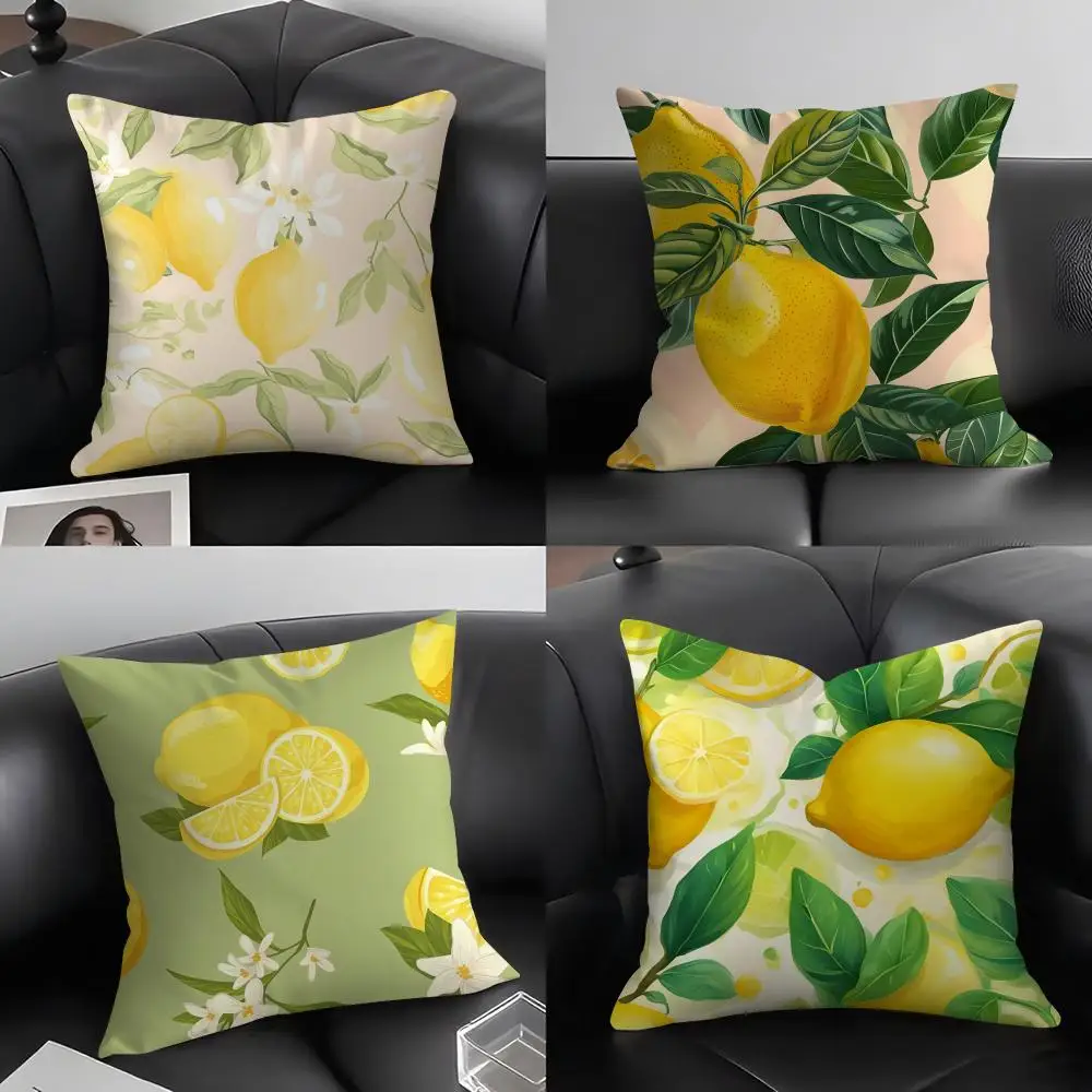 Lemon Fashion Cushion Cover Pillowcase Ultra Soft Skin Friendly Fabric Cloud Like Comfort & Concealed Zipper