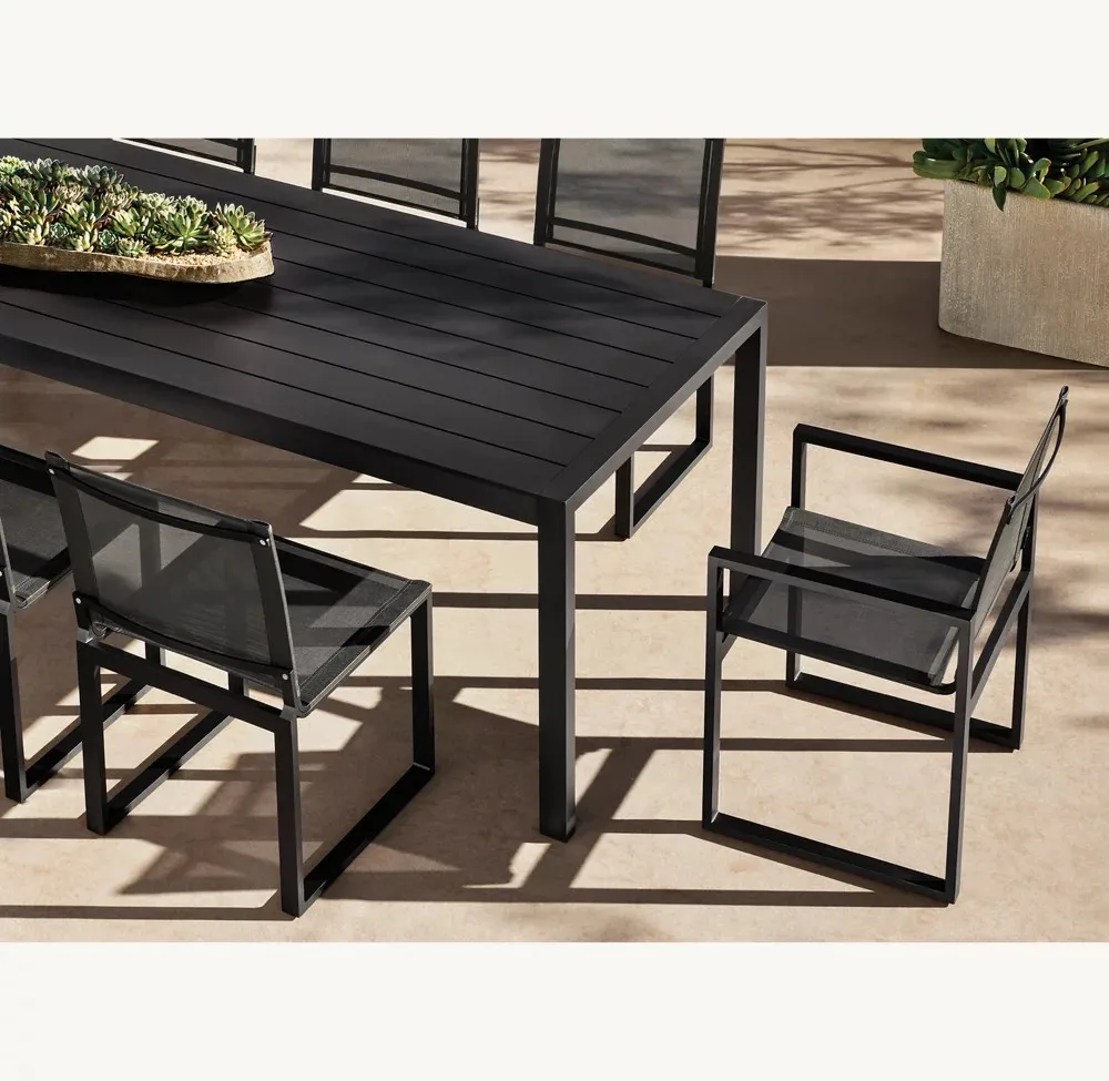 Luxury Design 6 Pieces Patio Garden Furniture Aluminum Outdoor Dining Tables and Chairs Set