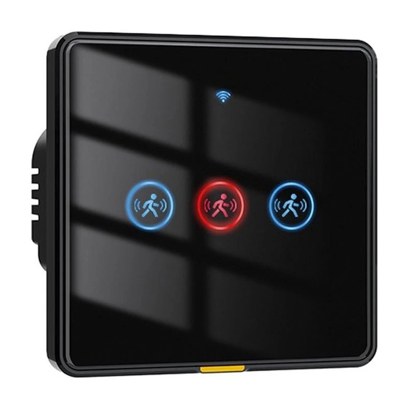 QWE-Tuya Wifi Wall-Mounted Radar Sensing Touch Switch Remote-Controlled Lighting Button 3 Gang 10G Switch Panel EU EU Plug