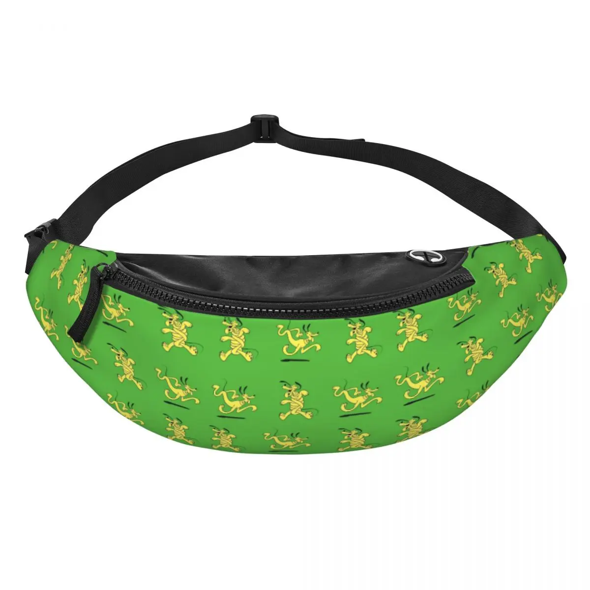 

Custom P-Pluto Cartoon Fanny Pack Women Men Fashion Crossbody Waist Bag for Hiking Phone Money Pouch