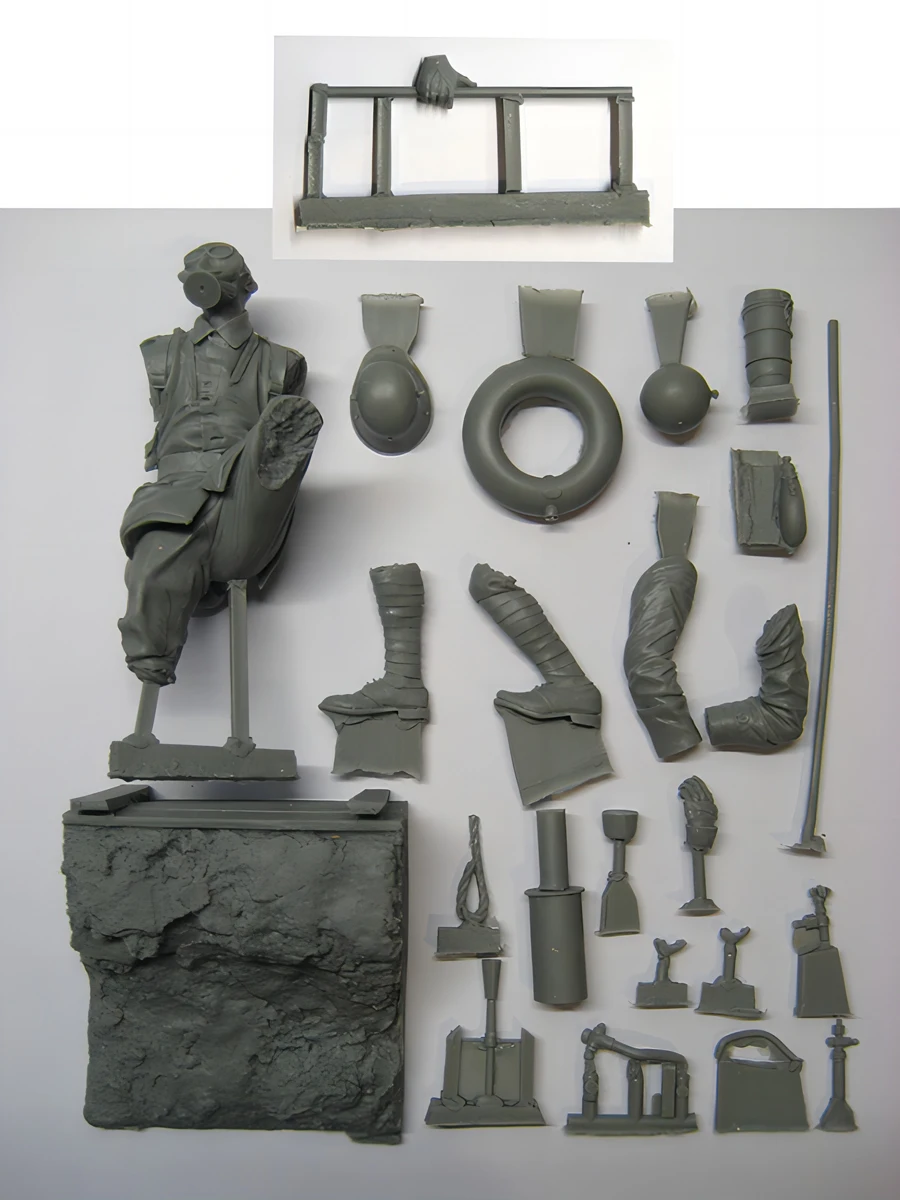 1/16 Gyanta manöken Alakzat kits GK , Beleértve Színtér, hadi theme，unassembled majd unpainted, 345C