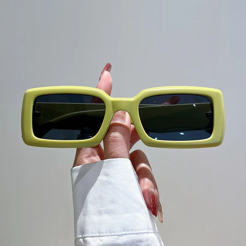 New Rectangular Women's Sunglasses Men Vintage Brand Sun Glasses Fashion Outdoor Street Photo Shades Eyewear