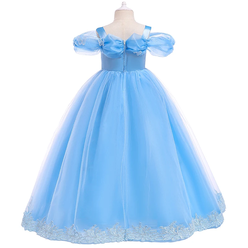 Cinderella  Princess Dress Fashion Cosplay Costume Girl Dress Birthday Party Costume for Halloween Christmas Baby Girl Dress