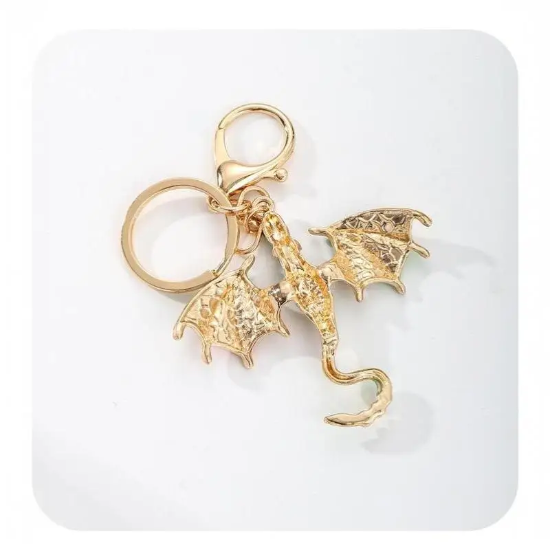 Fantasy-Drachen-Emaille-Schlüsselanhänger-Set, exquisiter Wyvern-Schlüsselring, Taschenanhänger, hochwertiger Metall-Auto-Schlüsselanhänger als Einweihungsgeschenk – Detail 10