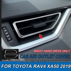 2pcs Car Air Outlet Cover Chrome Trim Right Hand Drive Car Styling Stainless Steel Auto Accessorie For Toyota Rav4 XA50 2019