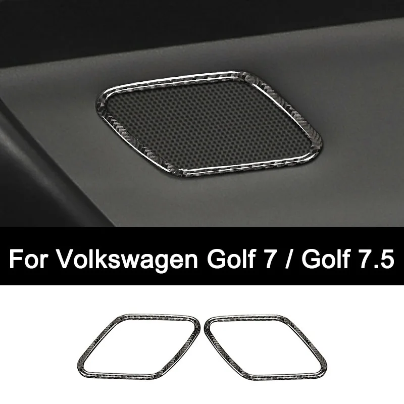 

For Volkswagen Golf Mk7 Mk7.5 (2012-2019) Premium Carbon Fiber Auto Door Speaker Decorative Sticker Interior Auto Accessories