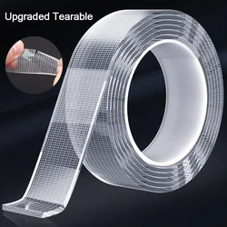 1-10M Upgrade Tearable Nano Double Sided Adhesive Tape Heavy Duty Strong Mounting Tape Clear For Walls/Poster/Wall Hanging Craft