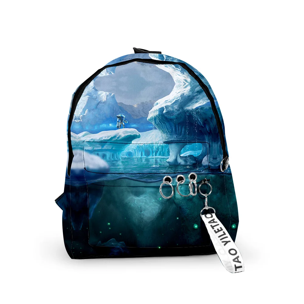 Classic Subnautica Below Zero Backpacks Boys/Girls pupil School Bags 3D Print Keychains Oxford Waterproof Cute Small Backpacks