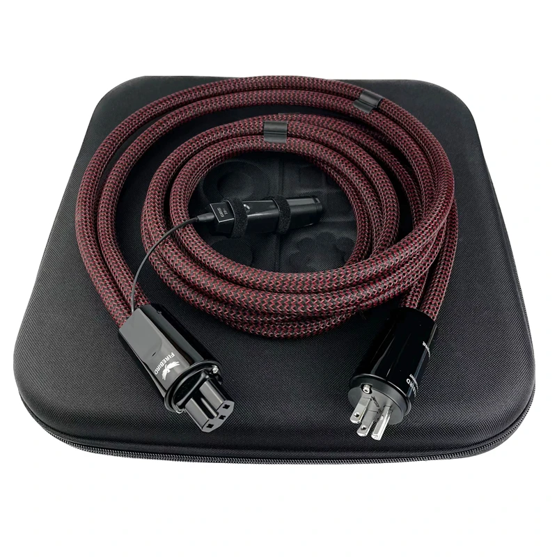 

HiFi Audio Power Cable FireBird High Current Low-Z / Noise-Dissipation PSS Silver PSC+ Copper Cord US & EU Plug 11AWG