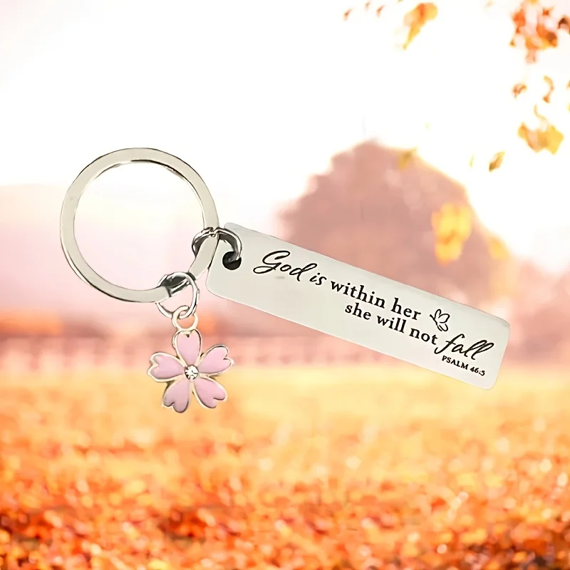 Jesus Catholic Bible Keychain – Inspirational Baptism First Communion Gift for Women
