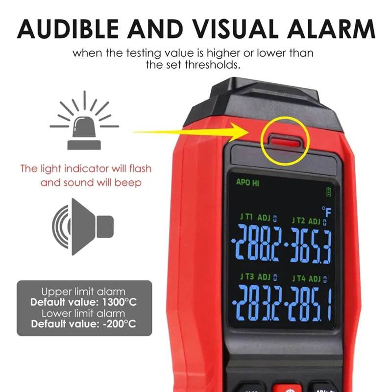 

BHTS-Thermocouple Thermometer 4 Channels Data Logger Thermometer K Type Temperature Logger With Alarm And Data Logging