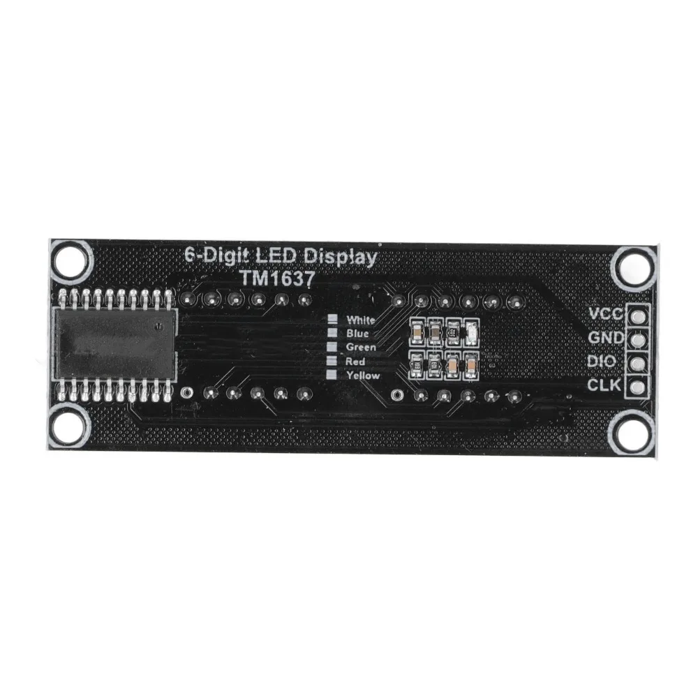 TM1637 Driver IC 6 Digit 7 Segment Display Module 0.36in Red LED Digital Tube 2 Pin IO with Pin Header